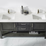 Cortona Rust Black Double Sink Bathroom Vanity - The Flooring Factory