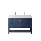 Pompei Royal Blue Single Sink Bathroom Vanity - The Flooring Factory