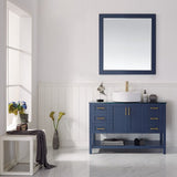 Potenza Royal Blue Single Sink Bathroom Vanity - The Flooring Factory