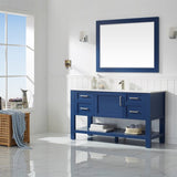 Cortona Jewelry Blue Single Sink Bathroom Vanity - The Flooring Factory