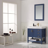 Pompei Royal Blue Single Sink Bathroom Vanity - The Flooring Factory
