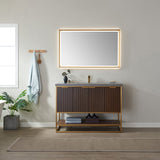 Davenport Walnut Single Sink Bathroom Vanity - The Flooring Factory