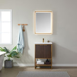 Davenport Walnut Single Sink Bathroom Vanity - The Flooring Factory