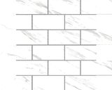 Serendra- 2"x 4" on 12" x 12" Mesh Mosaic Glazed Porcelain Tile by Emser - The Flooring Factory