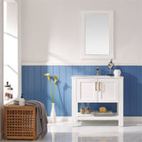 Cortona White Single Sink Bathroom Vanity - The Flooring Factory