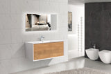 Verona F Oak Single Sink Bathroom Vanity - The Flooring Factory