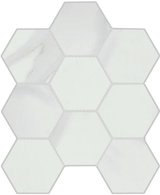Vara - 3" Hex Mesh Mosaic Glazed Porcelain Tile by Emser - The Flooring Factory