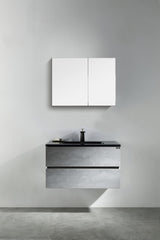 Le Mans Black Single Sink Bathroom Vanity - The Flooring Factory