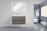 Le Mans White Single Sink Bathroom Vanity - The Flooring Factory