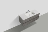 Le Mans White Single Sink Bathroom Vanity - The Flooring Factory