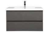 Sienna Rock Gray Single Sink Bathroom Vanity - The Flooring Factory