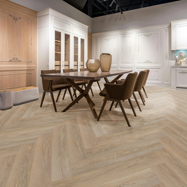 Cielo Oak Herringbone- Waterproof Flooring by Wilson & Morgan - The Flooring Factory