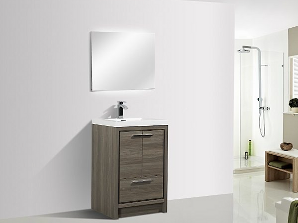Arya Maple Gray Single Sink Bathroom Vanity - The Flooring Factory