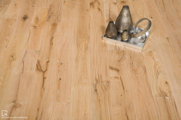 Snow Cap - Wirebrushed Series Collection - Engineered Hardwood by Naturally Aged Flooring - The Flooring Factory