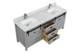Florentino Gray Double Sink Bathroom Vanity - The Flooring Factory