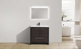 Arya Matte Gray Single Sink Bathroom Vanity - The Flooring Factory