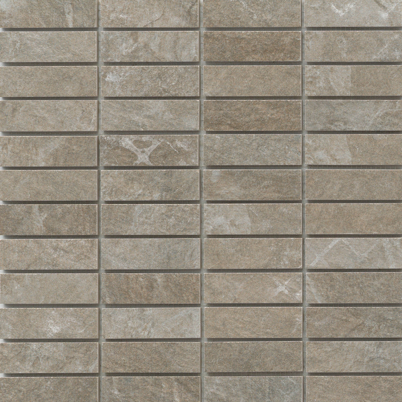 Copy of Brava- 1"x3" stacked on 13"x13" Mesh Glazed Porcelain Tile by Emser Tile - The Flooring Factory