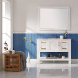 Cortona White Single Sink Bathroom Vanity - The Flooring Factory