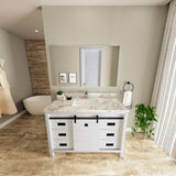 Florentino White Single Sink Bathroom Vanity - The Flooring Factory