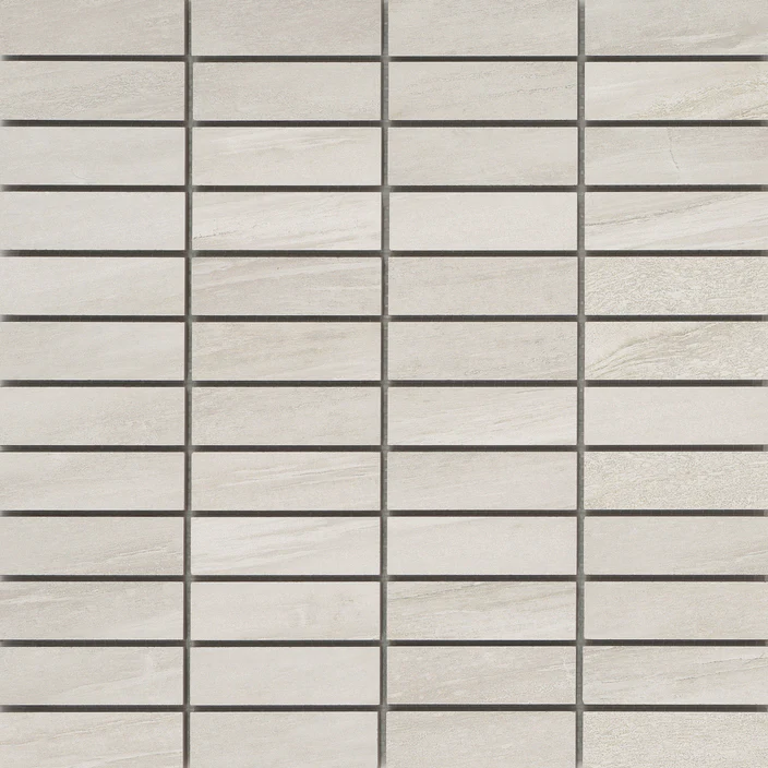 Technique- 1"x 3" Glazed Porcelain on a 12”x12” Mesh Mosaic Tile by Emser - The Flooring Factory