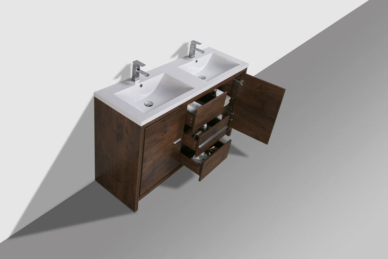 Arya Rose Wood Double Sink Bathroom Vanity - The Flooring Factory