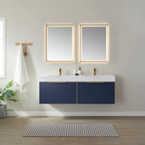Athena Blue Double Sink Bathroom Vanity - The Flooring Factory