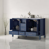 Genoa Royal Blue Double Sink Bathroom Vanity - The Flooring Factory