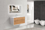 Verona F Oak Single Sink Bathroom Vanity - The Flooring Factory