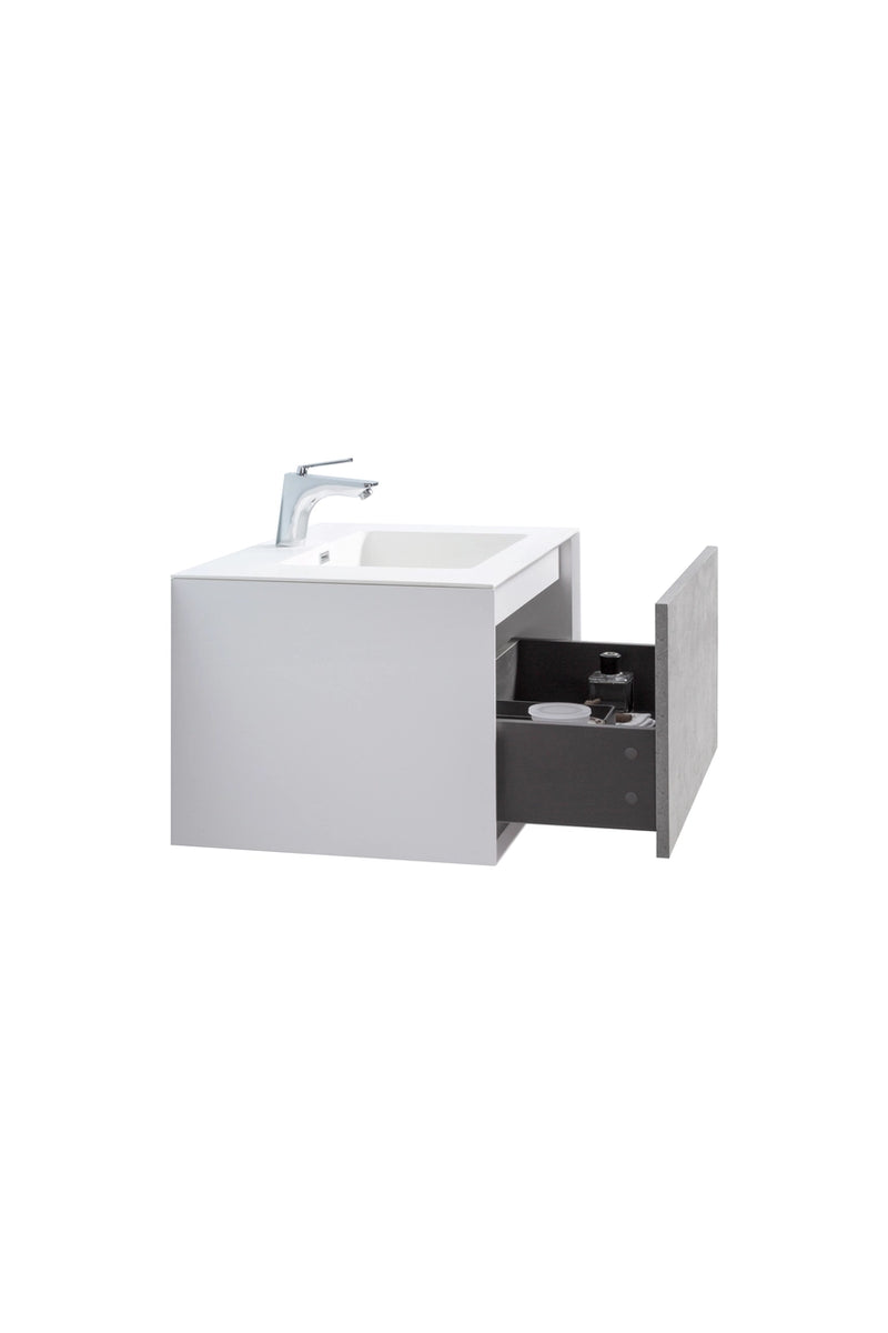 Verona Cement Gray Single Sink Bathroom Vanity - The Flooring Factory