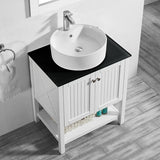 Potenza White Single Sink Bathroom Vanity - The Flooring Factory