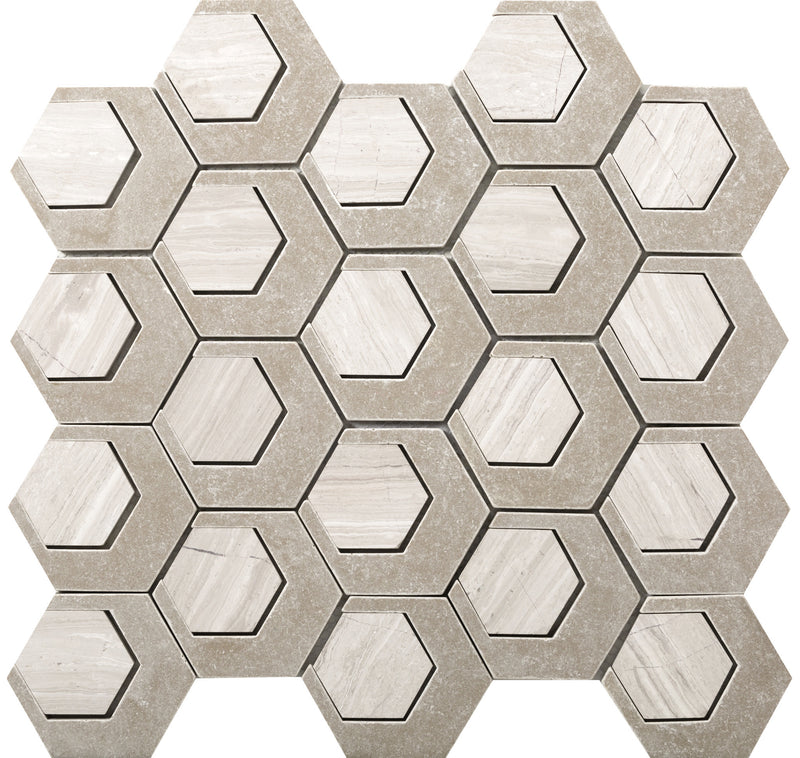 CATALYST™ - Cast Stone Mosaic Tile by Emser Tile - Tile by Emser Tile