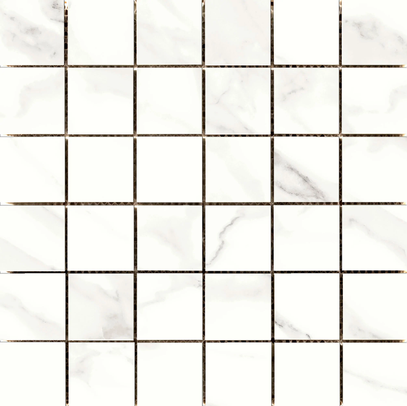 Contessa - 2" x 2" on 13”x 13” Mesh Mosaic Glazed Porcelain Tile by Emser - The Flooring Factory