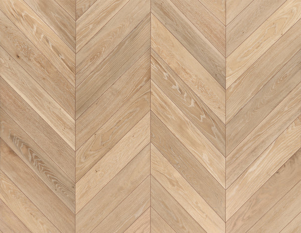 Vintage White-Wash Chevron- French Connection Collection - Engineered Hardwood Flooring by The Garrison Collection - The Flooring Factory