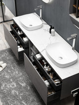 Iris Double Sink Bathroom Vanity - The Flooring Factory