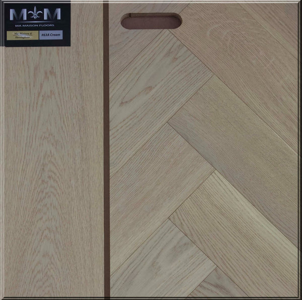 #63 Cream-Ma Maison 6 Herringbone Collection - Engineered Hardwood Flooring by Ma Maison - The Flooring Factory