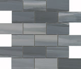 Nova- 2"x 4"  Glazed Porcelain on a 12”x12” Mesh Mosaic Tile by Emser - The Flooring Factory