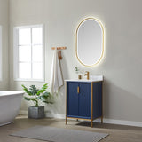 Giza Royal Blue Single Sink Bathroom Vanity - The Flooring Factory