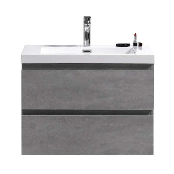 Sienna Cement Gray Single Sink Bathroom Vanity - The Flooring Factory