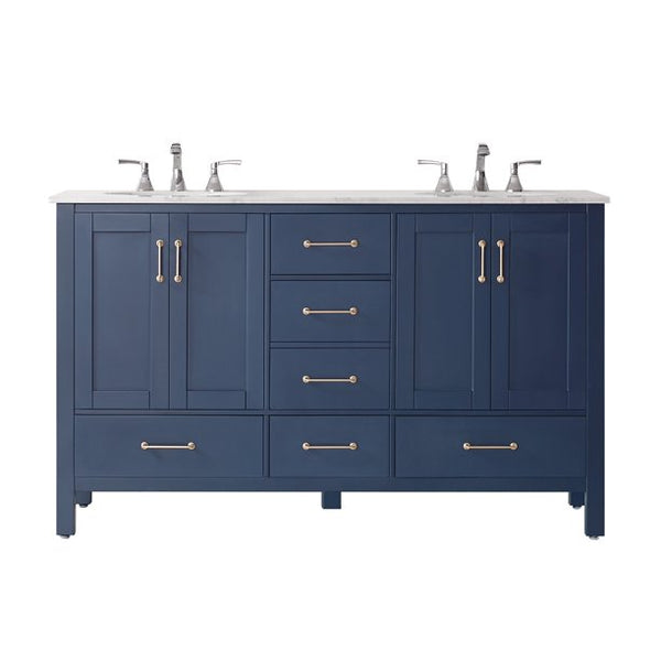 Genoa Royal Blue Double Sink Bathroom Vanity - The Flooring Factory