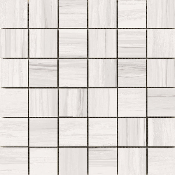 CIUDAD - 2" x 2" on 12”x 12” Mesh Mosaic Glazed Ceramic Tile by Emser - The Flooring Factory