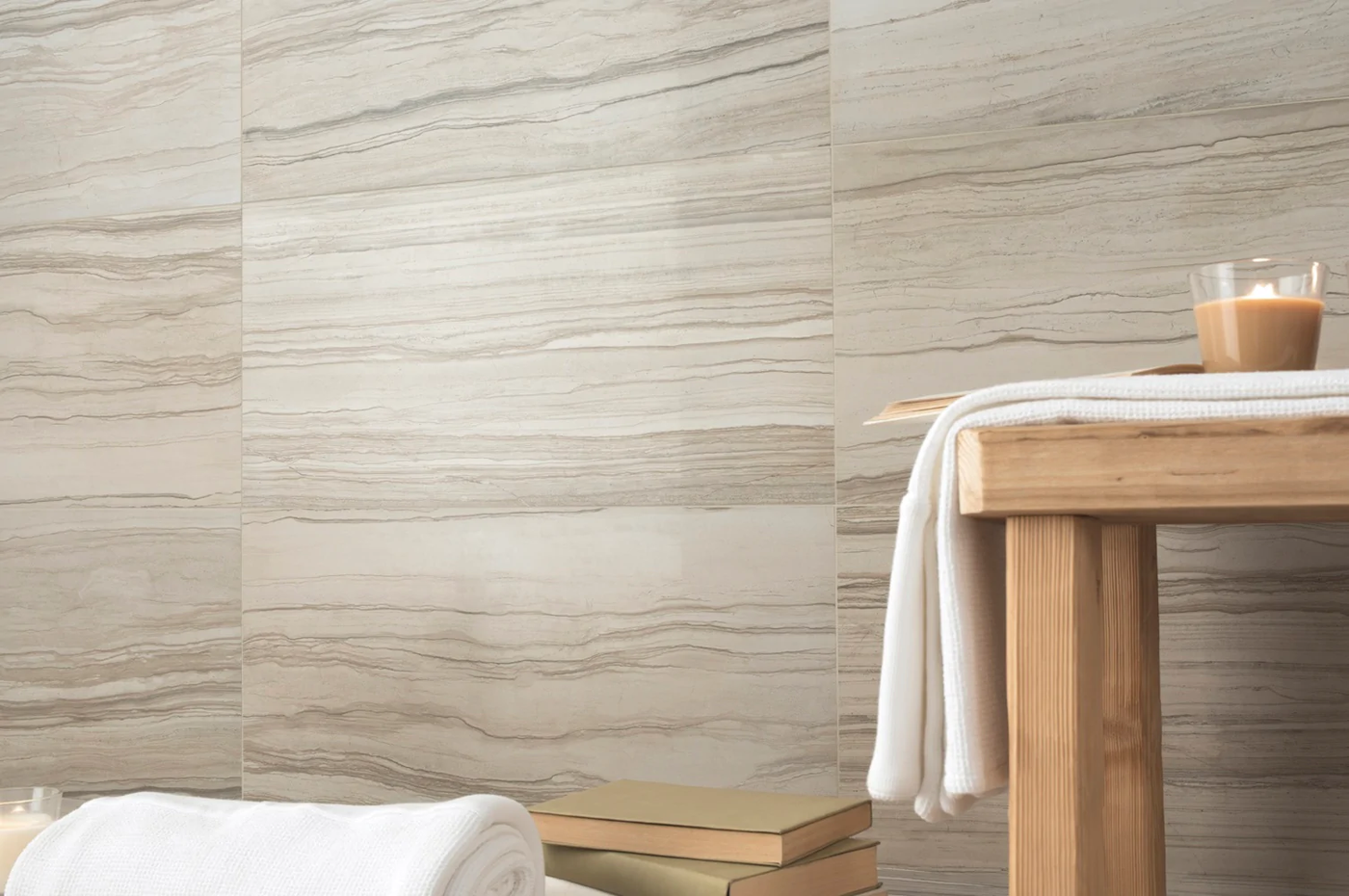 モモナチュラル SLIM WAGON TILE MOLOVO Rustic White 2.95 in. x 11.81 in. Polished Ceramic