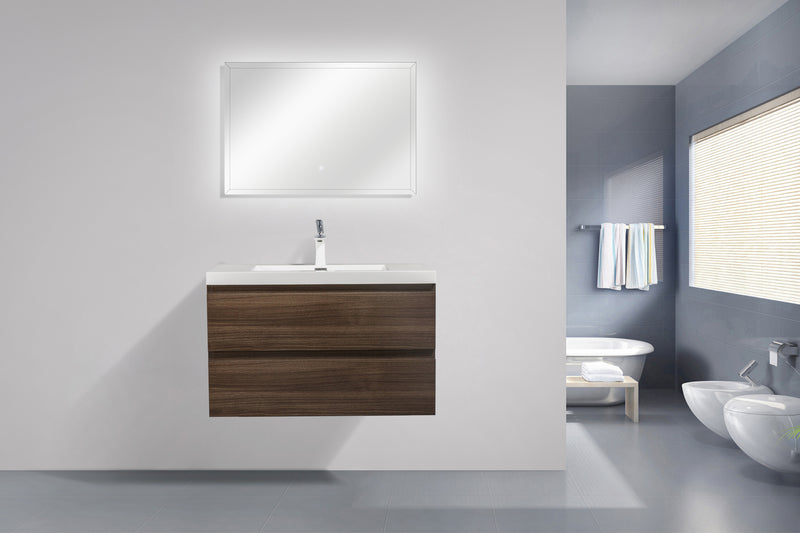 Sienna G Oak Single Sink Bathroom Vanity - The Flooring Factory