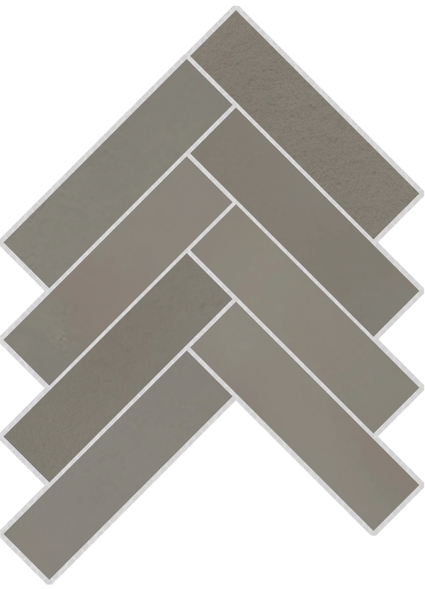 Ironworx- 3" x 12" Herringbone Solid Mesh Glazed Porcelain Tile by Emser - The Flooring Factory
