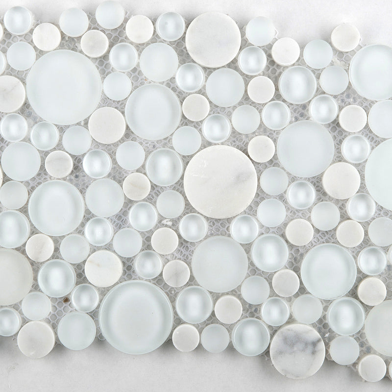 LUCENTE GLASS & STONE CIRCLE BLENDS™ - Glass Wall Tile & Mosaic Tile by Emser Tile - The Flooring Factory