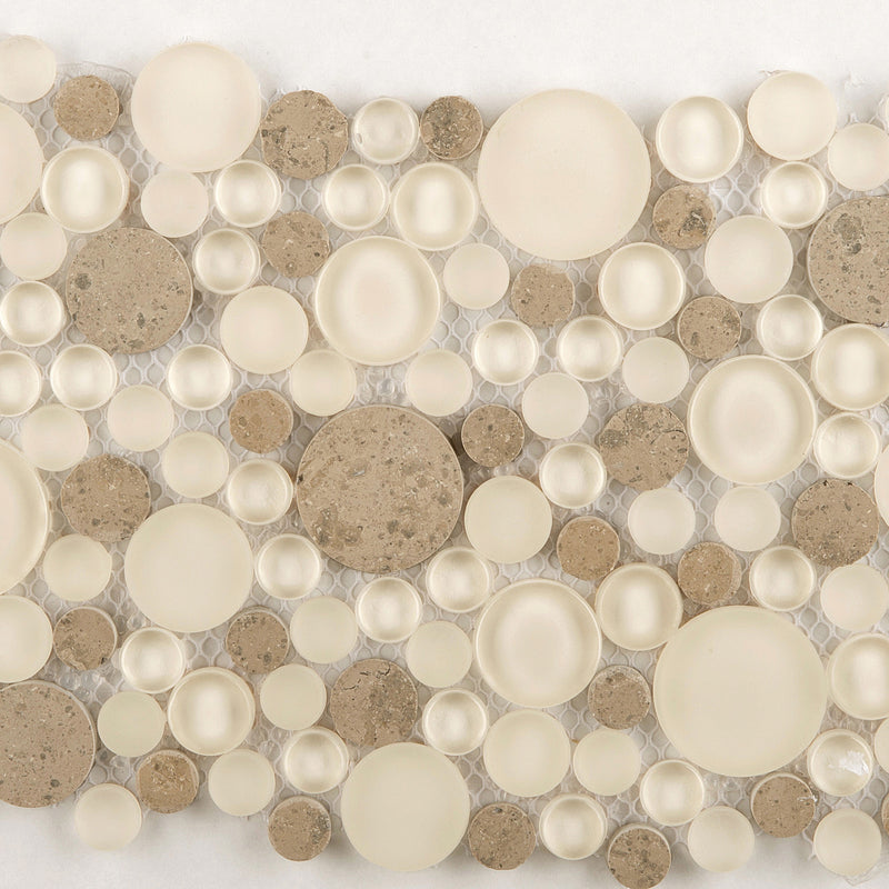 LUCENTE GLASS & STONE CIRCLE BLENDS™ - Glass Wall Tile & Mosaic Tile by Emser Tile - The Flooring Factory