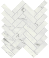 Vara - 1" x 3" Herringbone Mesh Mosaic Glazed Porcelain Tile by Emser - The Flooring Factory