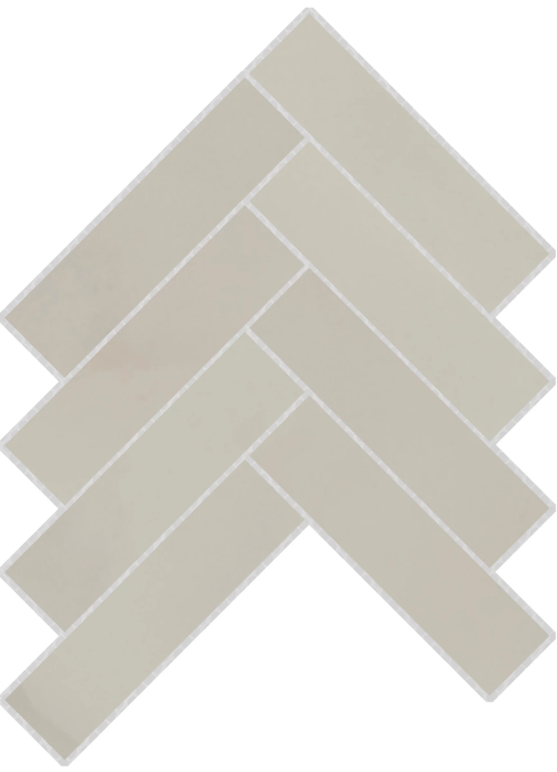 Ironworx- 3" x 12" Herringbone Solid Mesh Glazed Porcelain Tile by ...