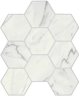Vara - 3" Hex Mesh Mosaic Glazed Porcelain Tile by Emser - The Flooring Factory