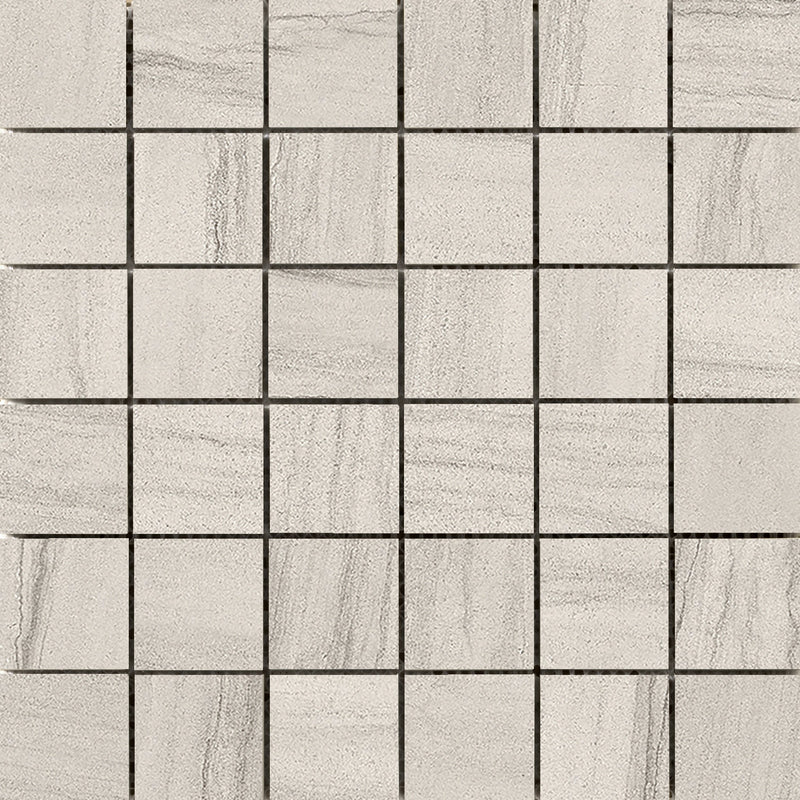 SANDSTORM - 2”X2” on 13" X 13" Mesh Mosaic Glazed Porcelain Tile by Emser - The Flooring Factory