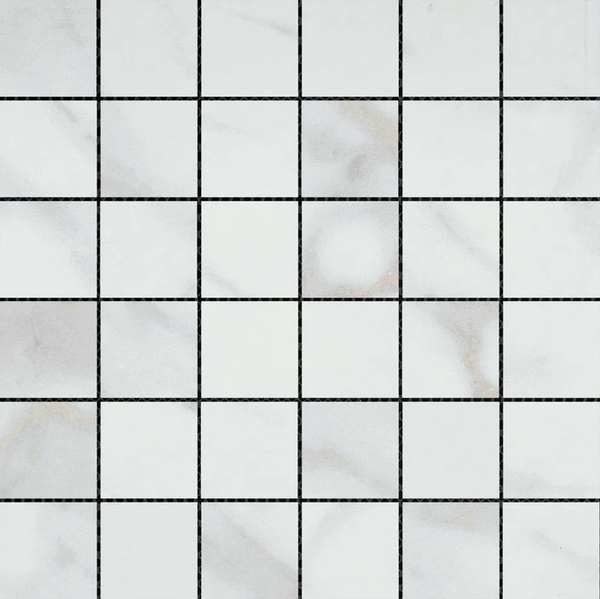 Serendra- 2"x 2" on 12" x 12" Mesh Mosaic Glazed Porcelain Tile by Emser - The Flooring Factory